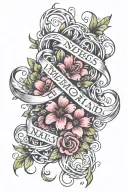 memorial name intertwined tattoo design idea