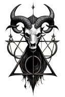Libra, Aries, taurus, deathly hallows symbol tattoo design idea