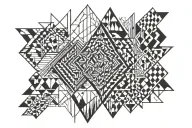 Perfectly Imperfect line design tattoo design idea