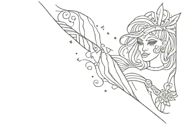 carnival theme arm sleeve tattoo design idea