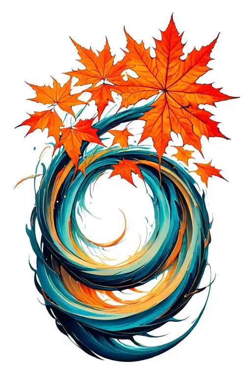 Medium Tattoo to start delicate at my left ring finger with a Japanese maple design, moving gracefully in a fluid spiral tattoo design idea