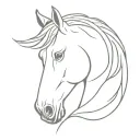 horse head tattoo design idea