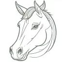 horse head tattoo design idea