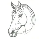 horse head tattoo design idea