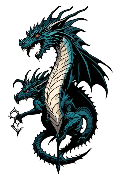 dragon slayer tattoo design idea