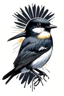 willy wagtail' tattoo design idea