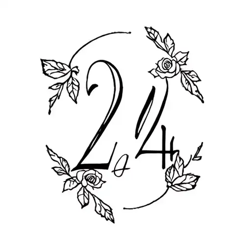 "224" Small wrist tattoo design, add a little rose or little line tattoo design idea