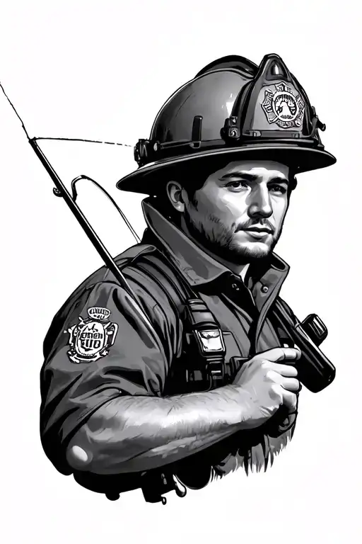 firefighter paramedic Massachusetts fishing golfing college spanish tattoo design idea
