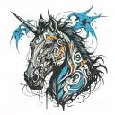 Crazy Horse tattoo design idea