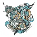 Crazy Horse tattoo design idea