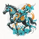 Crazy Horse tattoo design idea