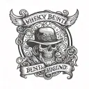 whiskey bent and hell bound tattoo design idea