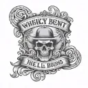 whiskey bent and hell bound tattoo design idea