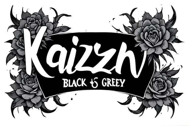 back tattoo across shoulders that says Kaizen tattoo design idea