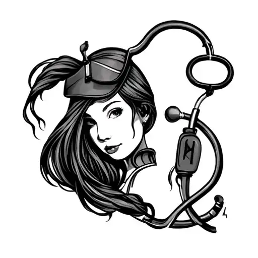 registered nurse tattoo design idea