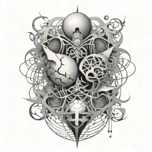 Quantum Entanglement + vegivisir tattoo design idea