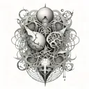 Quantum Entanglement + vegivisir tattoo design idea