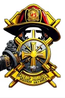 firefighter Maltese cross tattoo design idea