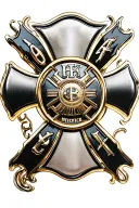 firefighter Maltese cross tattoo design idea