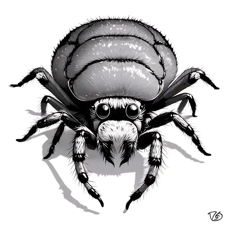 Jumping Spider tattoo design idea
