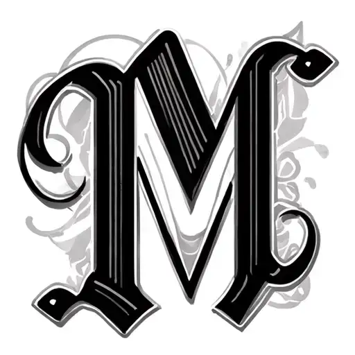 melo with a big cursive M in the beginning  tattoo design idea