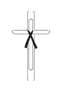 cross with karate black belt tattoo design idea