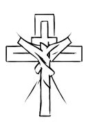 cross with karate black belt tattoo design idea