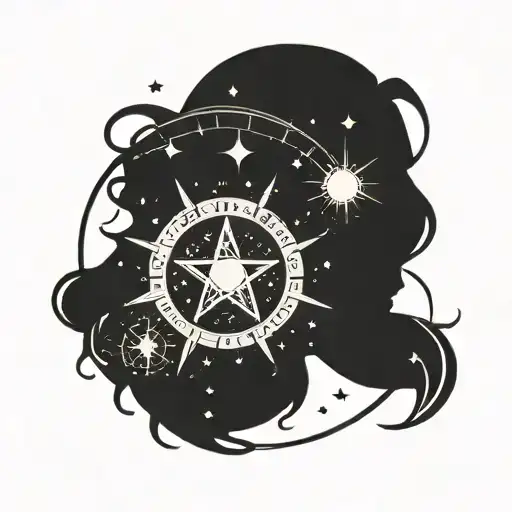 astrology star,anime,gfx,gaming tattoo design idea