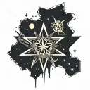 astrology star,anime,gfx,gaming tattoo design idea