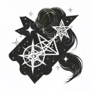astrology star,anime,gfx,gaming tattoo design idea