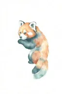 red panda tattoo design idea