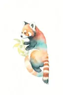 red panda tattoo design idea