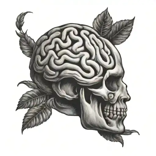 overthinking brain stopped tattoo design idea