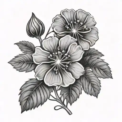 a tattoo of jungle geraniums tattoo design idea