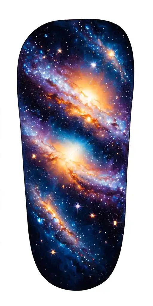 outerspace galaxy filled with stars  tattoo design idea