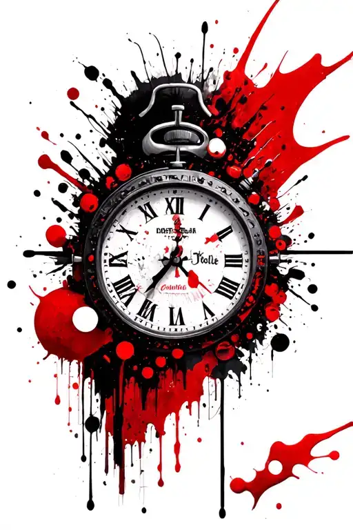 Birth Clock tattoo design idea