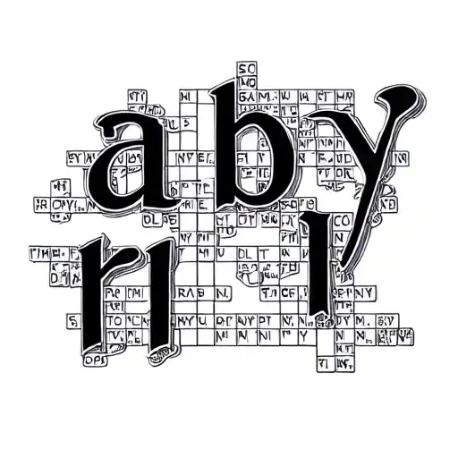 "aby " crossword puzzle tattoo design idea