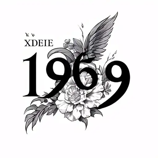 1969 In Roman Numerals tattoo design idea