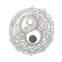 For your 3D Yin Yang tattoo concept, here's a breakdown that incorporates your detailed vision:Yin Yang Symbol:Shape  tattoo design idea