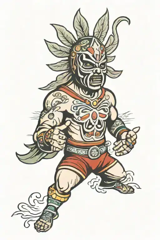 Mexican Wrestler tattoo design idea
