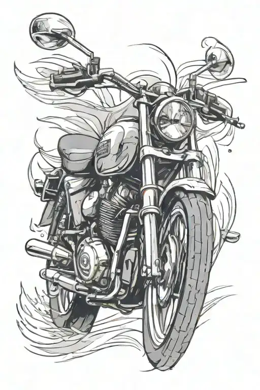 motorbikes tattoo design idea