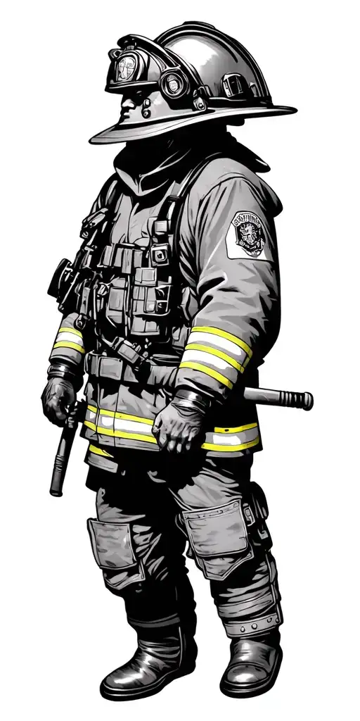 firefighter mix tattoo design idea