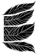 black feather tattoo design idea