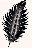 black feather tattoo design idea