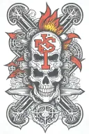 Kansas City Chiefs In a Cross tattoo tattoo design idea