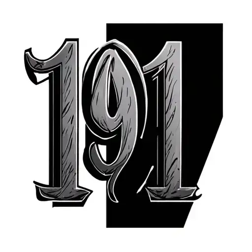 1991 special date tattoo design idea