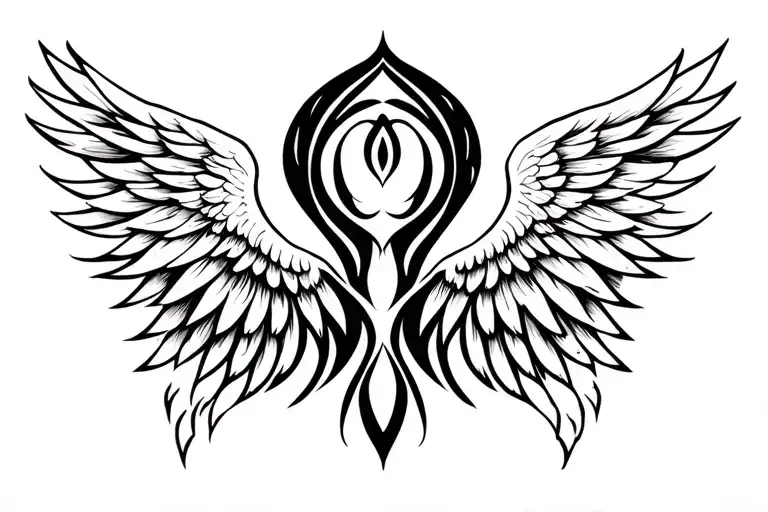 Gemini wings tattoo design idea