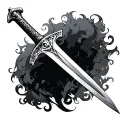 Zweihander sword tattoo design idea