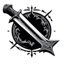 Zweihander sword tattoo design idea