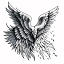 Broken Angel Wing tattoo design idea